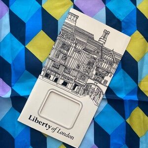 Vintage Liberty of London Silk Scarf - Bold Geometric Cube Print w OG packaging